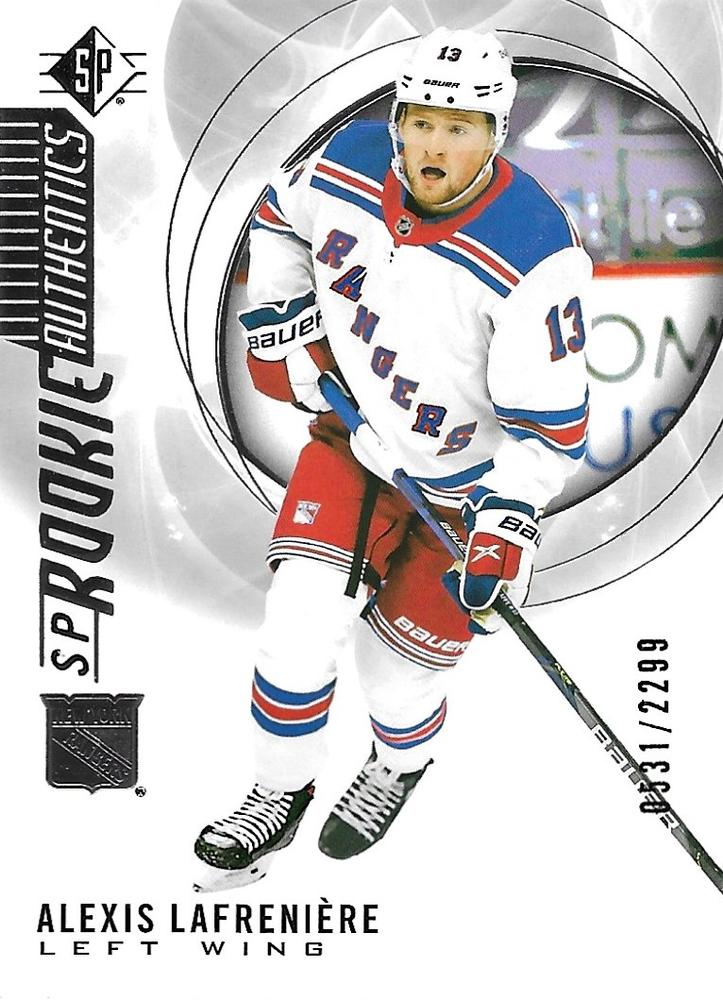 Alexis Lafreniere 
RA, RC, SN2299 #101 New York Rangers | 2020-21 SP | NHL Card