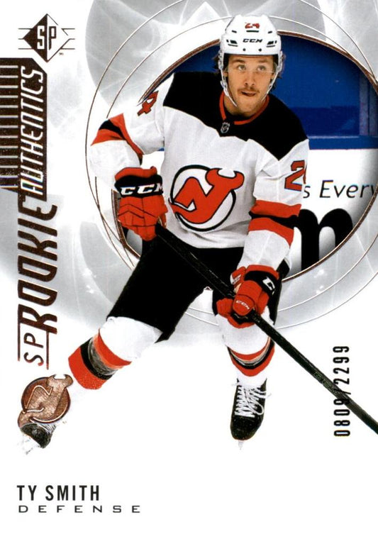 Ty Smith 
RA, RC, SN2299 #114 New Jersey Devils | 2020-21 SP | NHL Trading Card