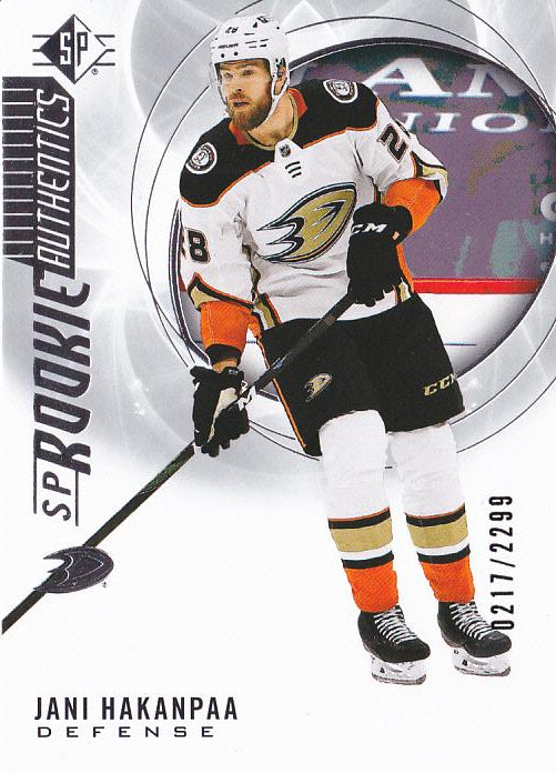 Jani Hakanpaa 
RA, RC, SN2299 #117 Anaheim Ducks | 2020-21 SP | NHL Card