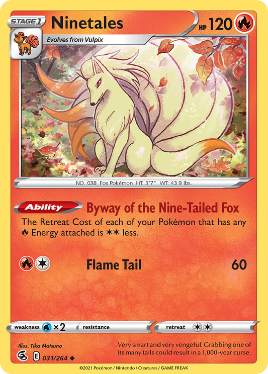 Ninetales 31/264 Uncommon | Fusion Strike | Pokemon Card