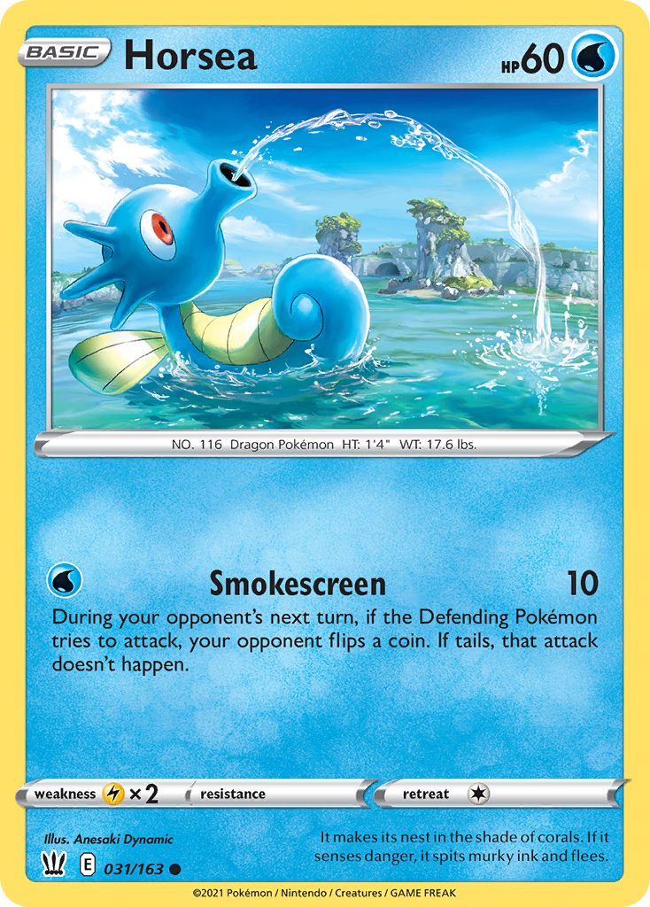 Horsea 31/163 Common | Battle Styles | Pokemon Card