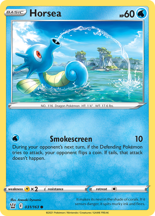 Horsea 31/163 Common | Battle Styles | Pokemon Card