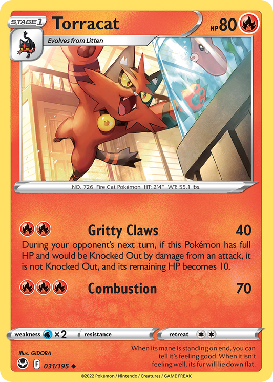 Torracat 31/195 Uncommon | Silver Tempest | Pokemon Card