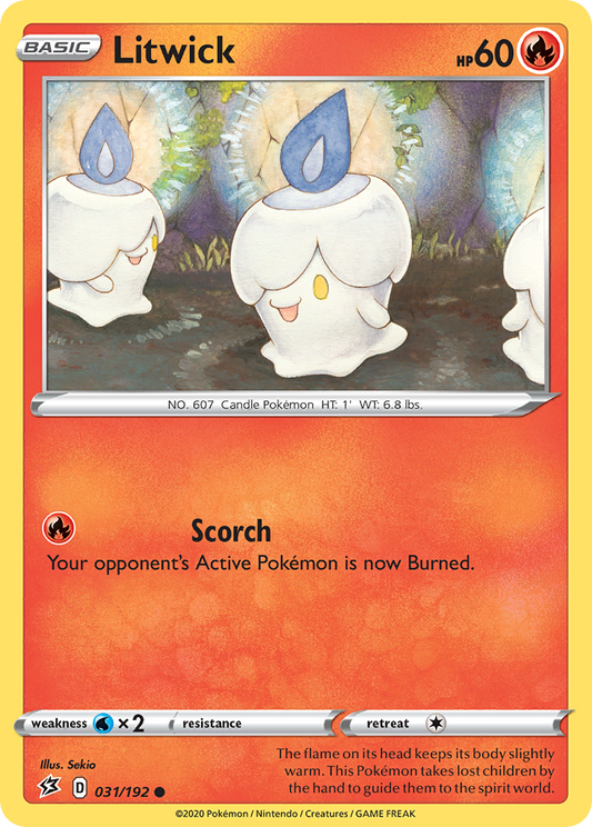 Litwick 31/192 Common | Rebel Clash | Pokemon Card