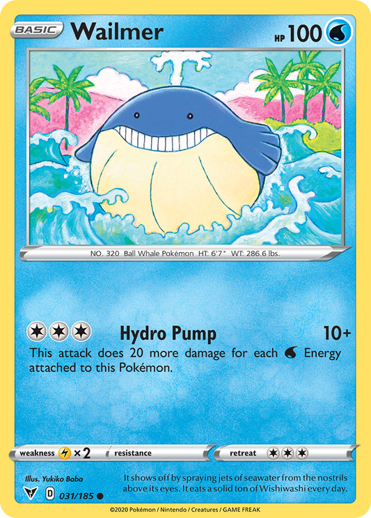 Wailmer 31/185 Common | Vivid Voltage | Pokemon Card