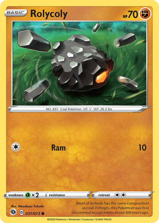 Rolycoly 31/73 Common | Champion's Path | Pokemon Card