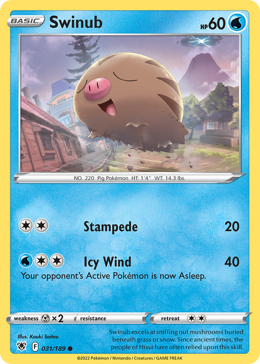 Swinub 31/189 Common | Astral Radiance | Pokemon Card