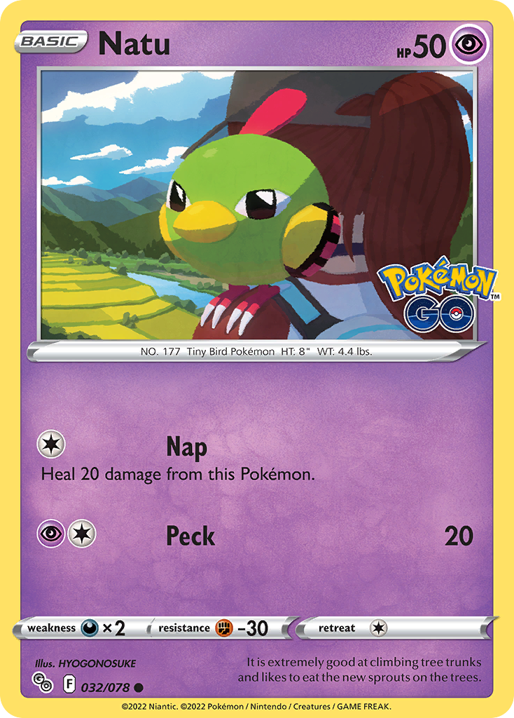 Natu 32/78 Common | Pokémon GO | Pokemon Card