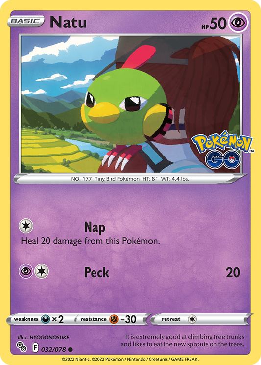 Natu 32/78 Common | Pokémon GO | Pokemon Card