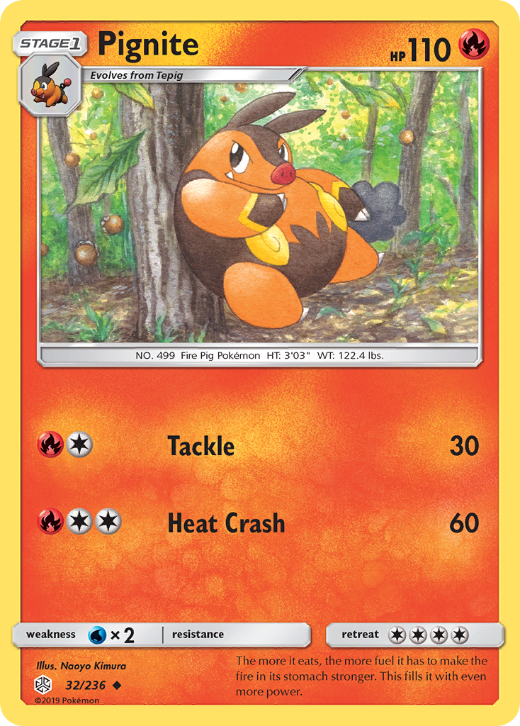 Pignite 32/236 Uncommon | Cosmic Eclipse | Pokemon Card