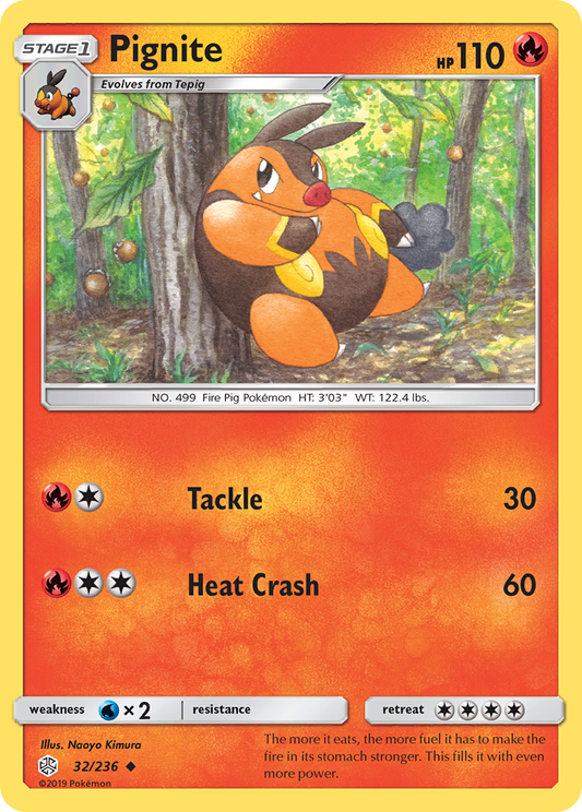 Pignite 32/236 Uncommon | Cosmic Eclipse | Pokemon Card