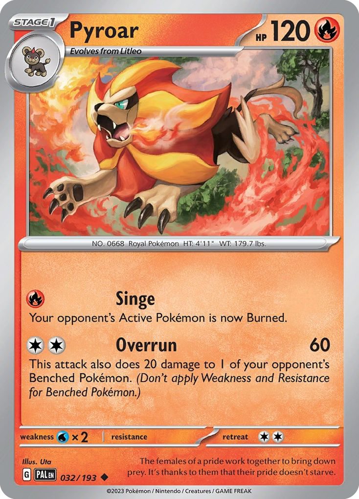 Pyroar 32/193 Uncommon | Paldea Evolved | Pokemon Card