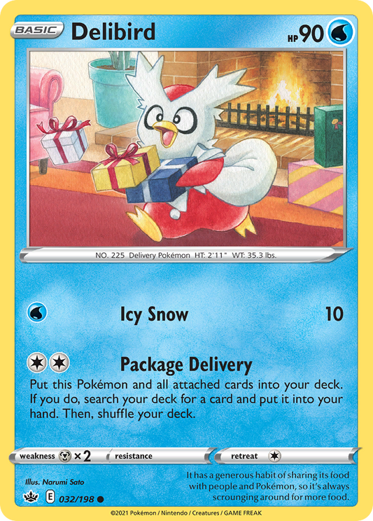 Delibird 32/198 Common | Chilling Reign | Pokemon Card