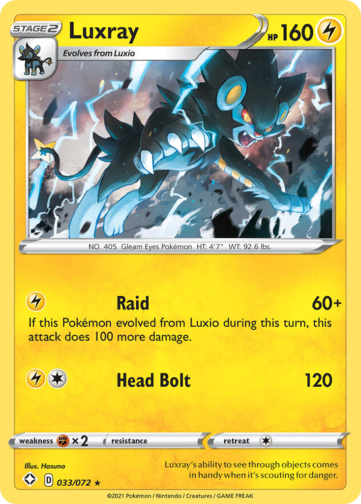 Luxray 33/72 Rare Holo | Shining Fates | Pokemon Card