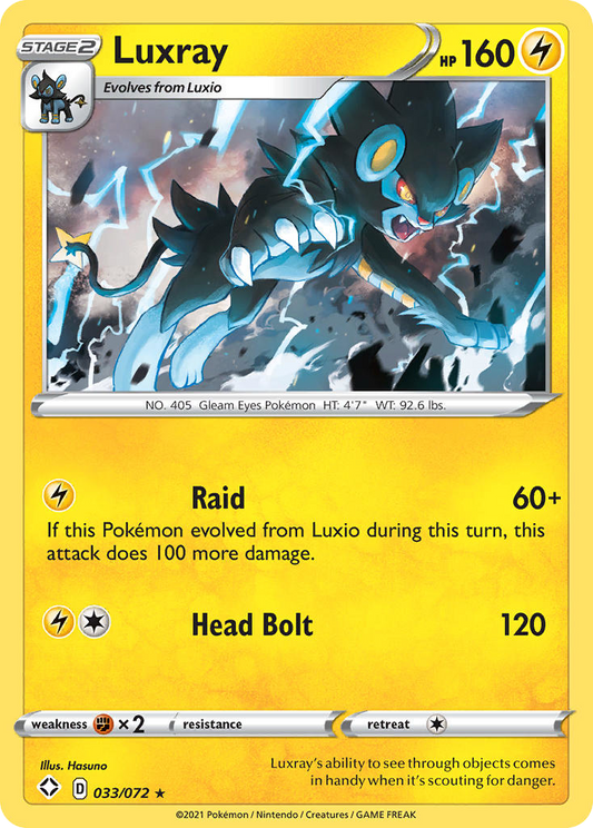 Luxray 33/72 Rare Holo | Shining Fates | Pokemon Card