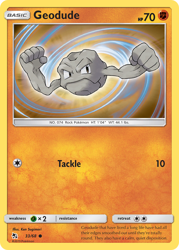 Geodude 33/68 Common | Hidden Fates | Pokemon Card