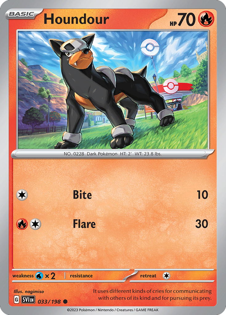 Houndour 33/198 Common | Scarlet & Violet | Pokemon Card