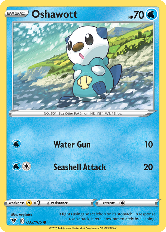 Oshawott 33/185 Common | Vivid Voltage | Pokemon Card