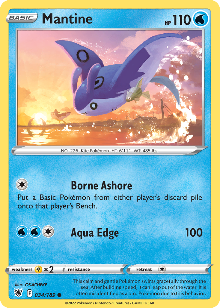 Mantine 34/189 Common | Astral Radiance | Pokemon Card