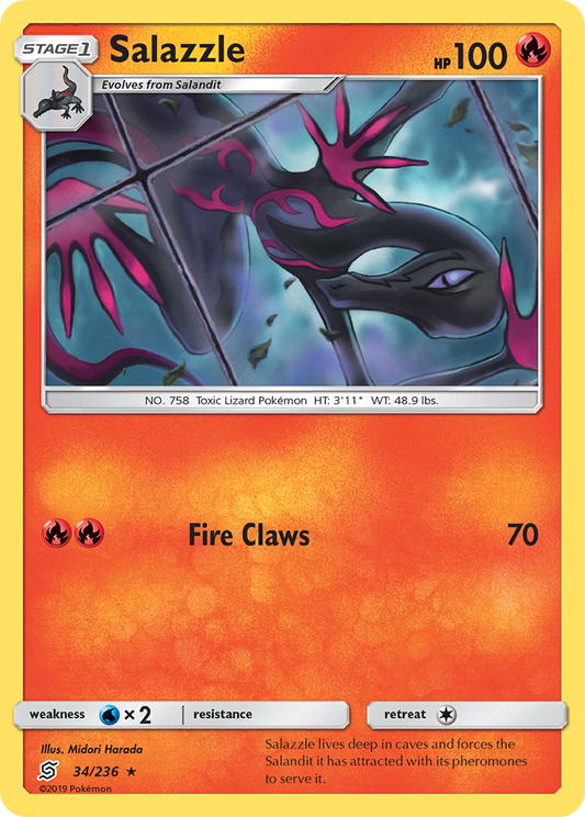 Salazzle 34/236 Rare | Unified Minds | Pokemon Card