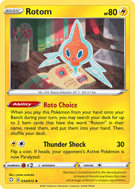 Rotom 34/72 Uncommon | Shining Fates | Pokemon Card