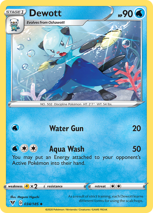 Dewott 34/185 Uncommon | Vivid Voltage | Pokemon Card