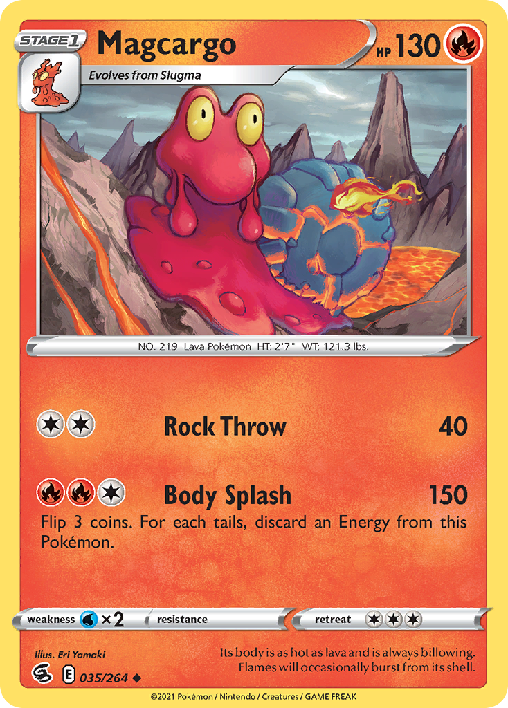 Magcargo 35/264 Uncommon | Fusion Strike | Pokemon Card