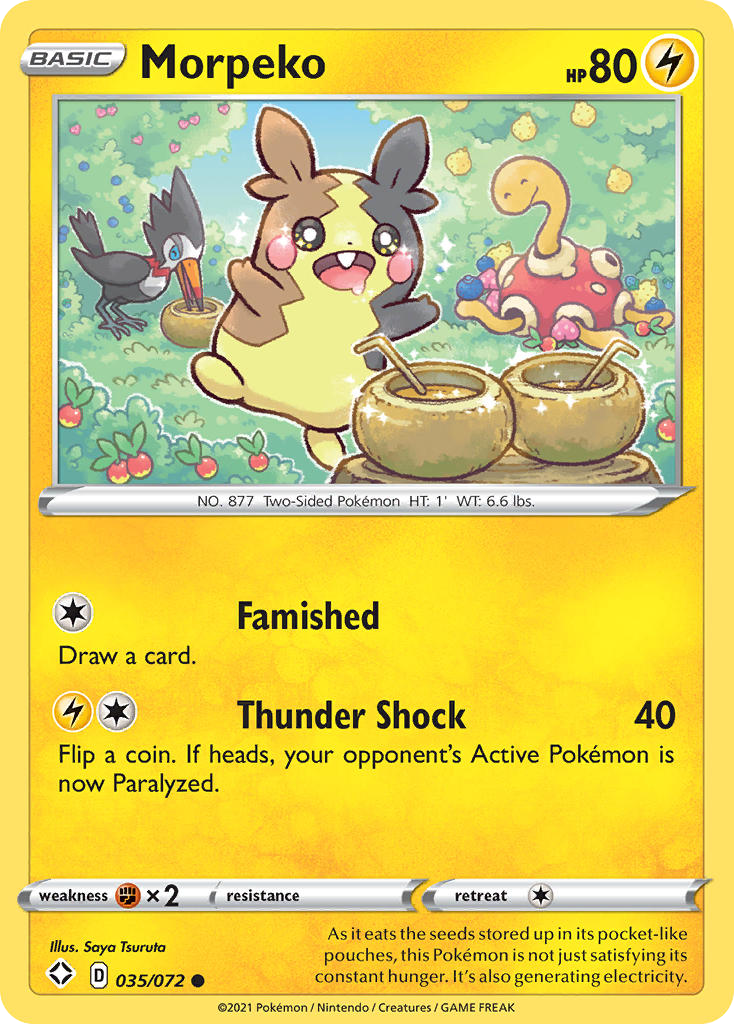 Morpeko 35/72 Common | Shining Fates | Pokemon Card