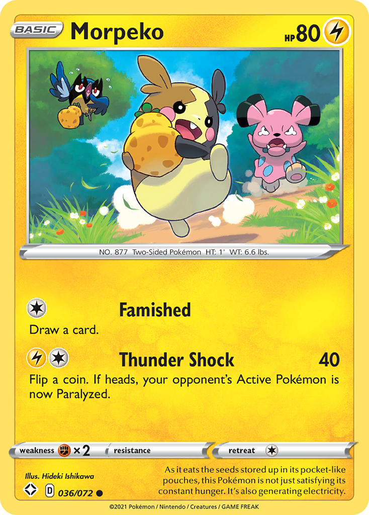 Morpeko 36/72 Common | Shining Fates | Pokemon Card