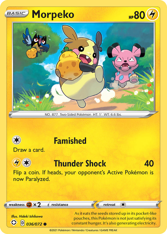 Morpeko 36/72 Common | Shining Fates | Pokemon Card