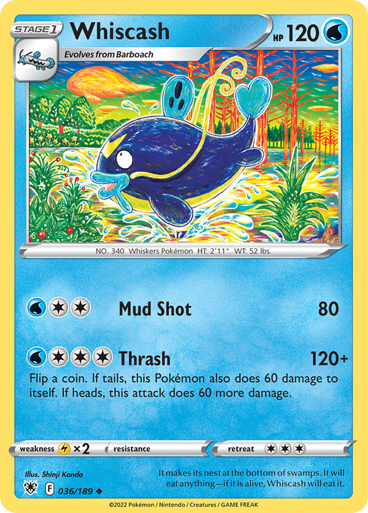 Whiscash 36/189 Uncommon | Astral Radiance | Pokemon Card