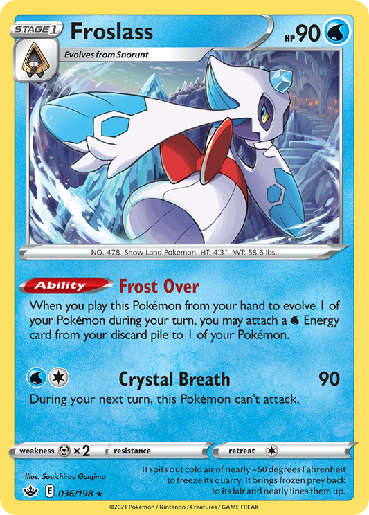 Froslass 36/198 Rare Holo | Chilling Reign | Pokemon Card