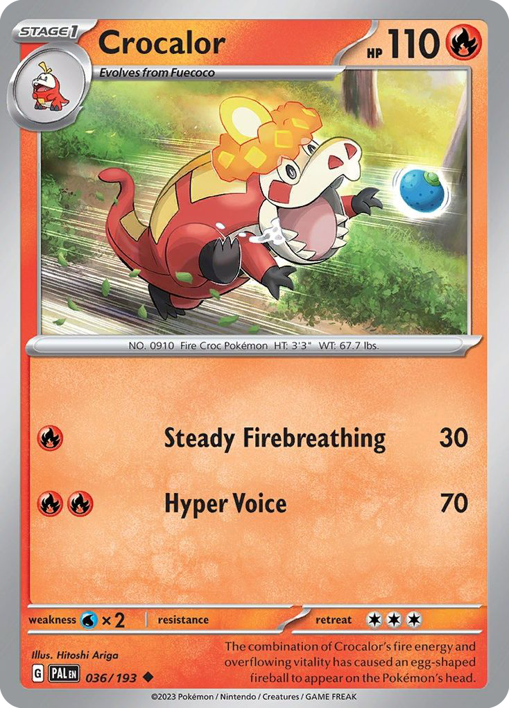 Crocalor 36/193 Uncommon | Paldea Evolved | Pokemon Card