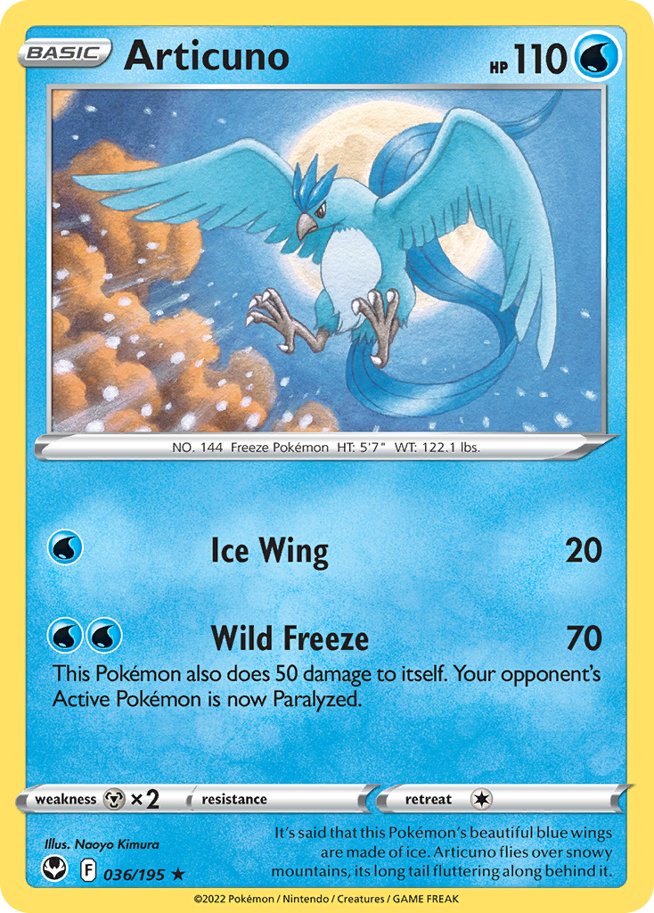 Articuno 36/195 Rare Holo | Silver Tempest | Pokemon Card