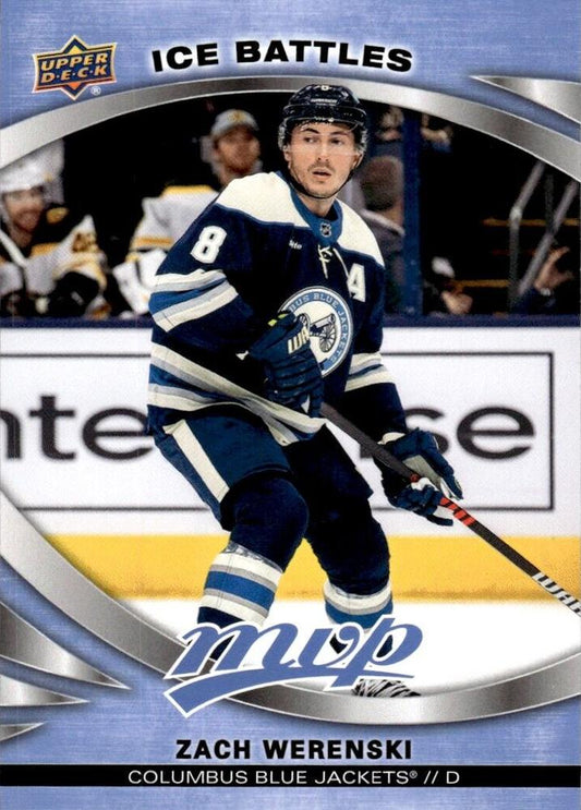 Zach Werenski #141 Columbus Blue Jackets | 2023-24 Upper Deck MVP - Ice Battles | NHL Card