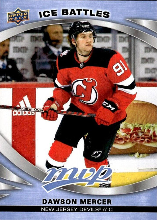 Dawson Mercer #218 New Jersey Devils | 2023-24 Upper Deck MVP - Ice Battles | NHL Card