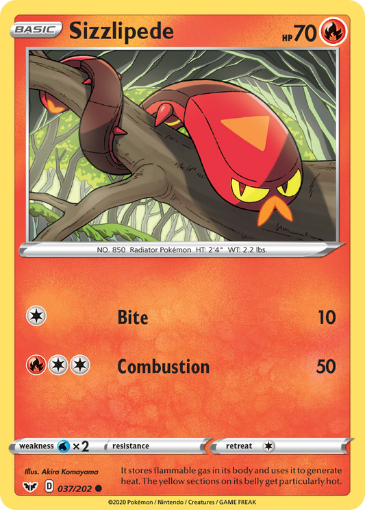 Sizzlipede 37/202 Common | Sword & Shield | Pokemon Card