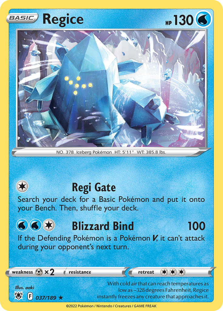 Regice 37/189 Rare | Astral Radiance | Pokemon Card