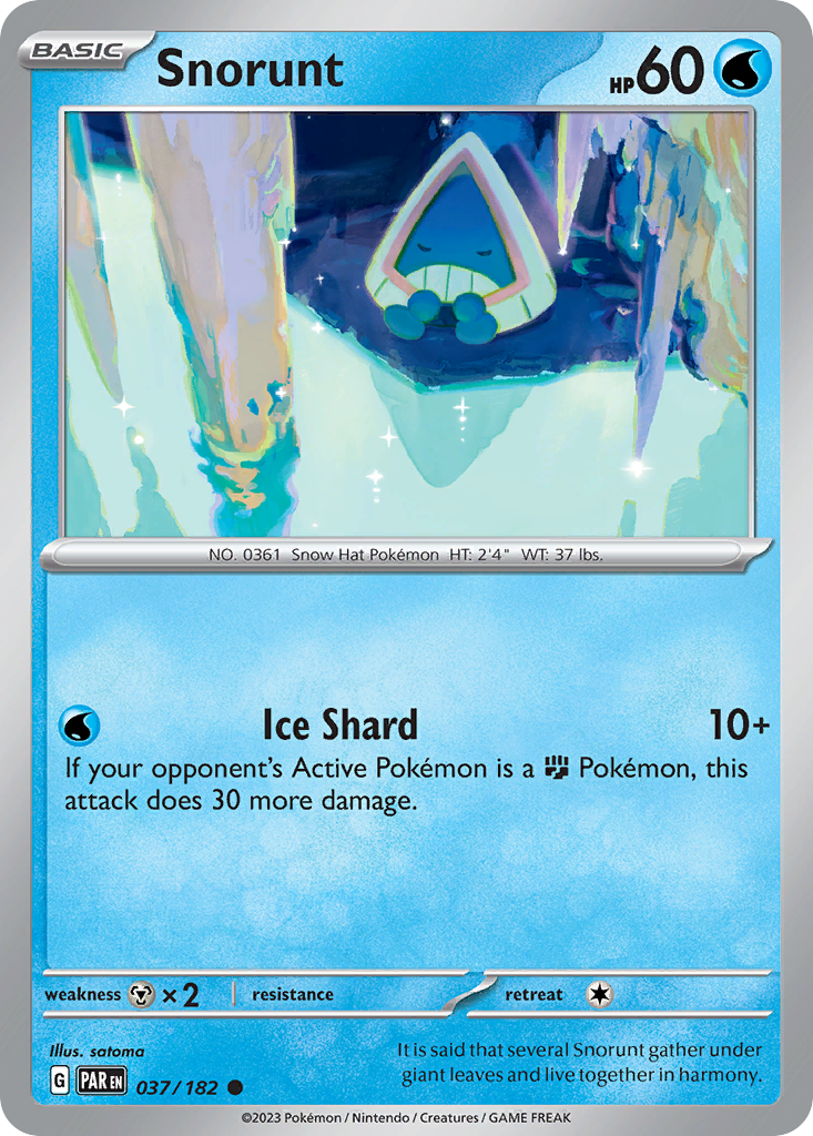 Snorunt 37/182 Common | Paradox Rift | Pokemon Card