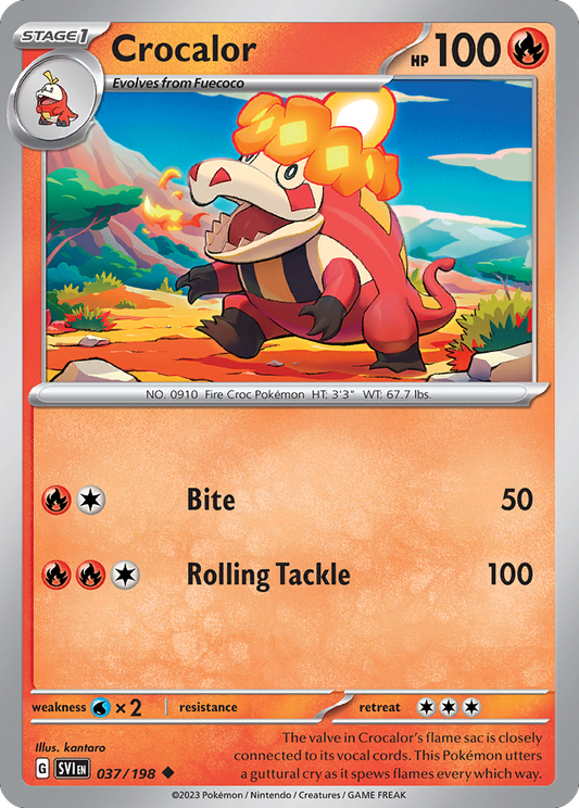 Crocalor 37/198 Uncommon | Scarlet & Violet | Pokemon Card