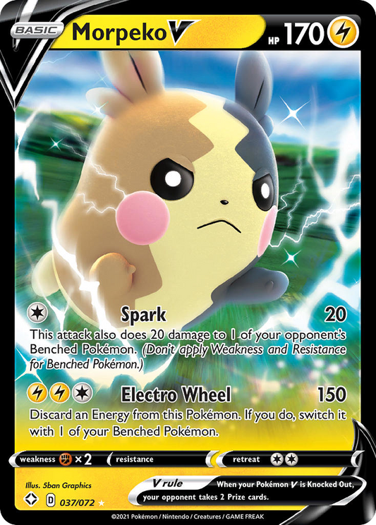 Morpeko V 37/72 Rare Holo V | Shining Fates | Pokemon Card