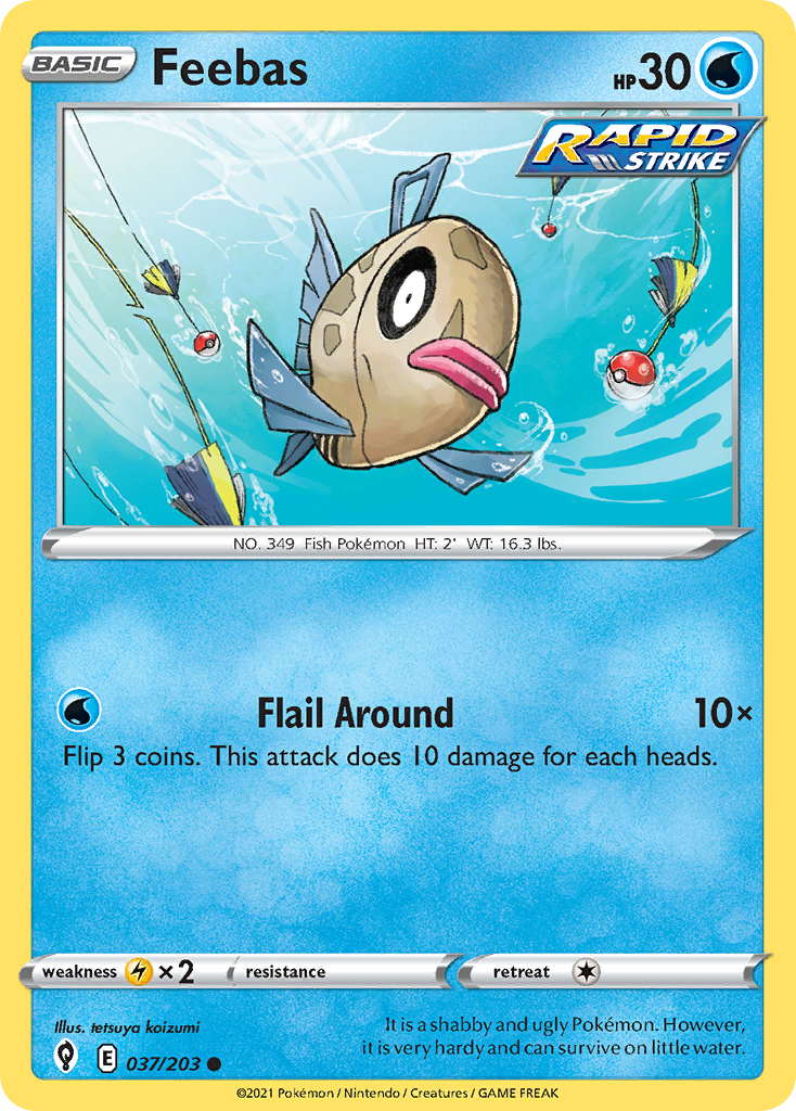 Feebas 37/203 Common | Evolving Skies | Pokemon Card