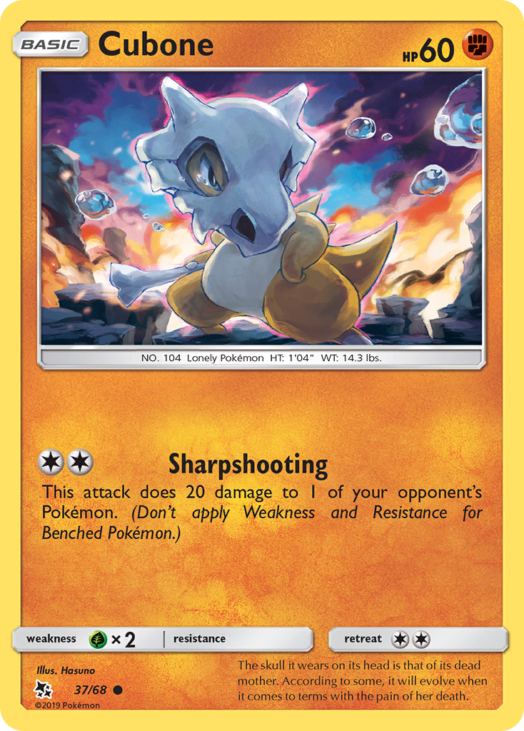 Cubone 37/68 Common | Hidden Fates | Pokemon Card