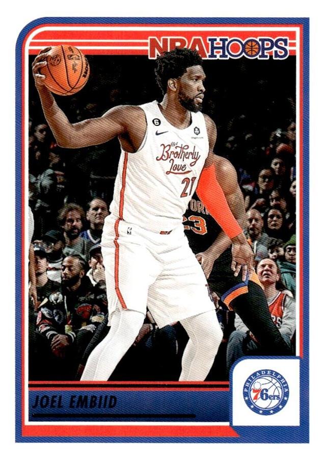 Joel Embiid #67 Philadelphia 76ers | 2023-24 Hoops | NBA Trading Card