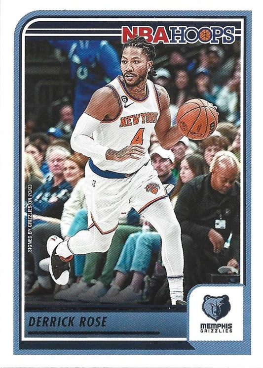 Derrick Rose #120 Memphis Grizzlies | 2023-24 Hoops | NBA Trading Card