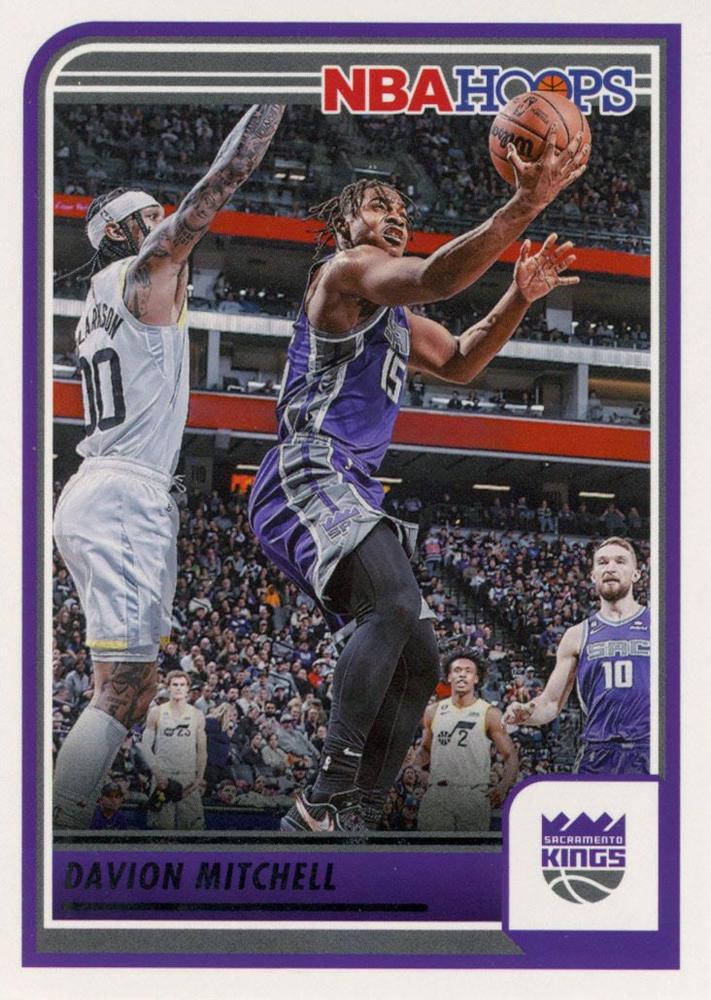 Davion Mitchell #182 Sacramento Kings | 2023-24 Hoops | NBA Trading Card