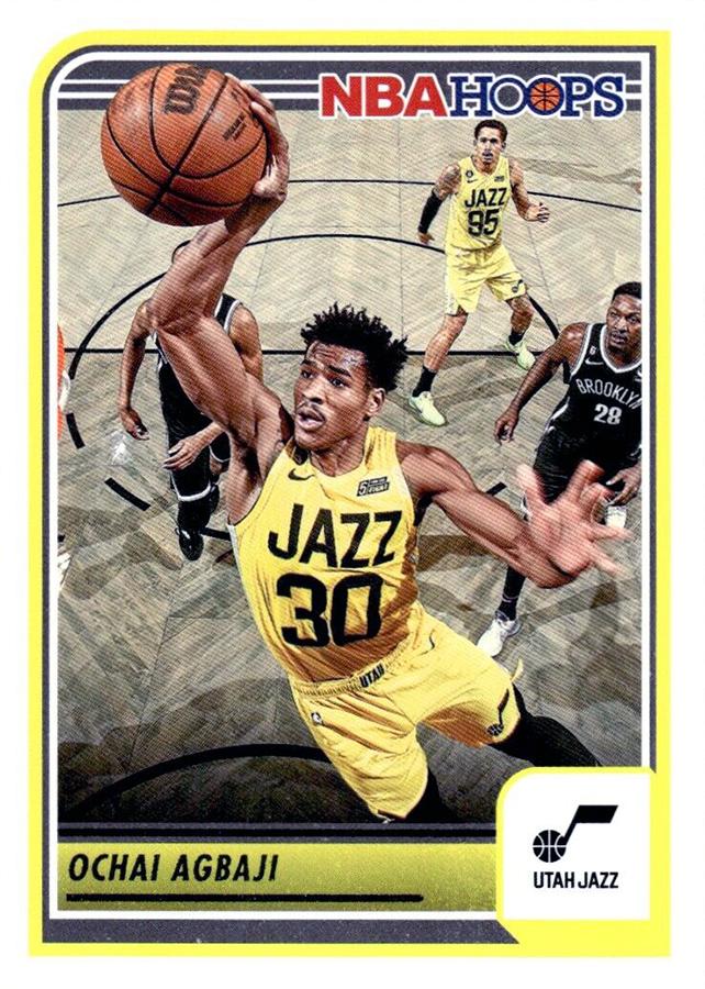 Ochai Agbaji #228 Utah Jazz | 2023-24 Hoops | NBA Trading Card