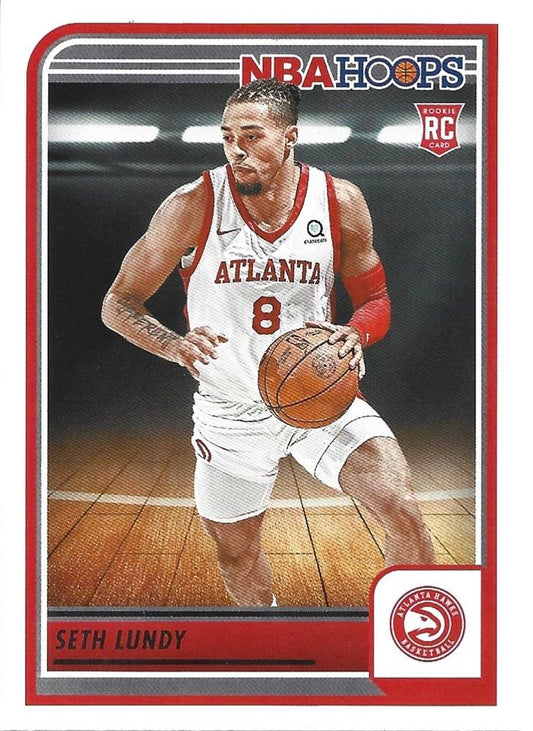 Seth Lundy 
RC #244 Atlanta Hawks | 2023-24 Hoops | NBA Trading Card