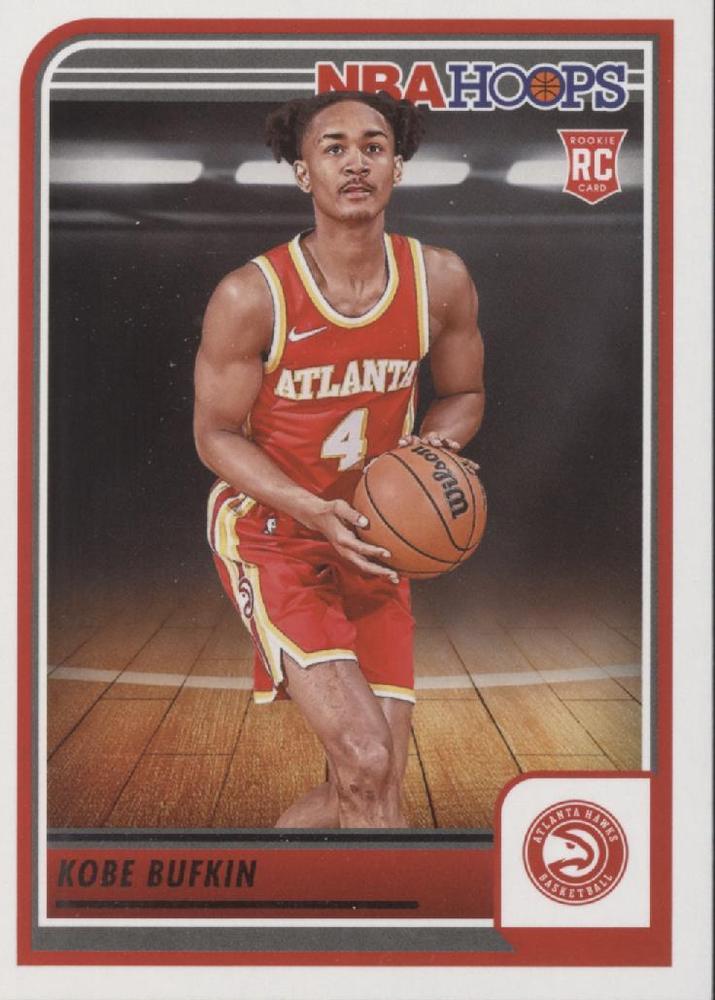 Kobe Bufkin 
RC #246 Atlanta Hawks | 2023-24 Hoops | NBA Trading Card