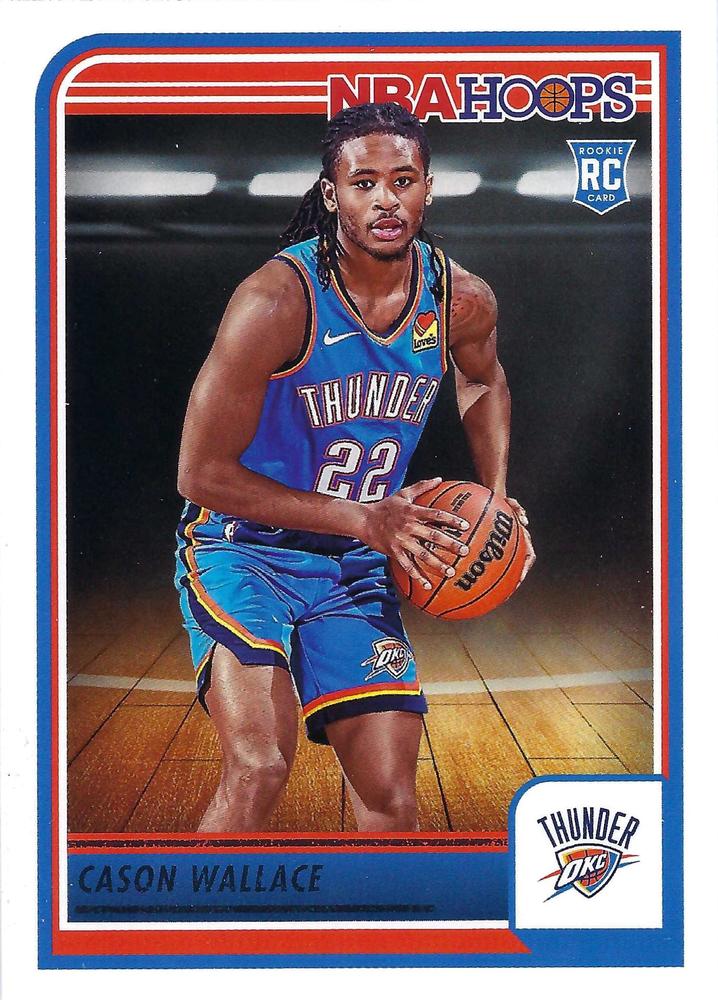 Cason Wallace 
RC #252 Oklahoma City Thunder | 2023-24 Hoops | NBA Trading Card